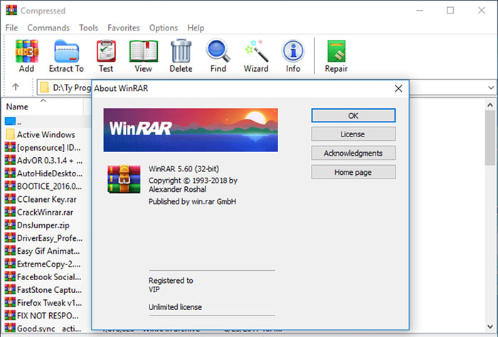 Hình ảnh minh họa WinRAR